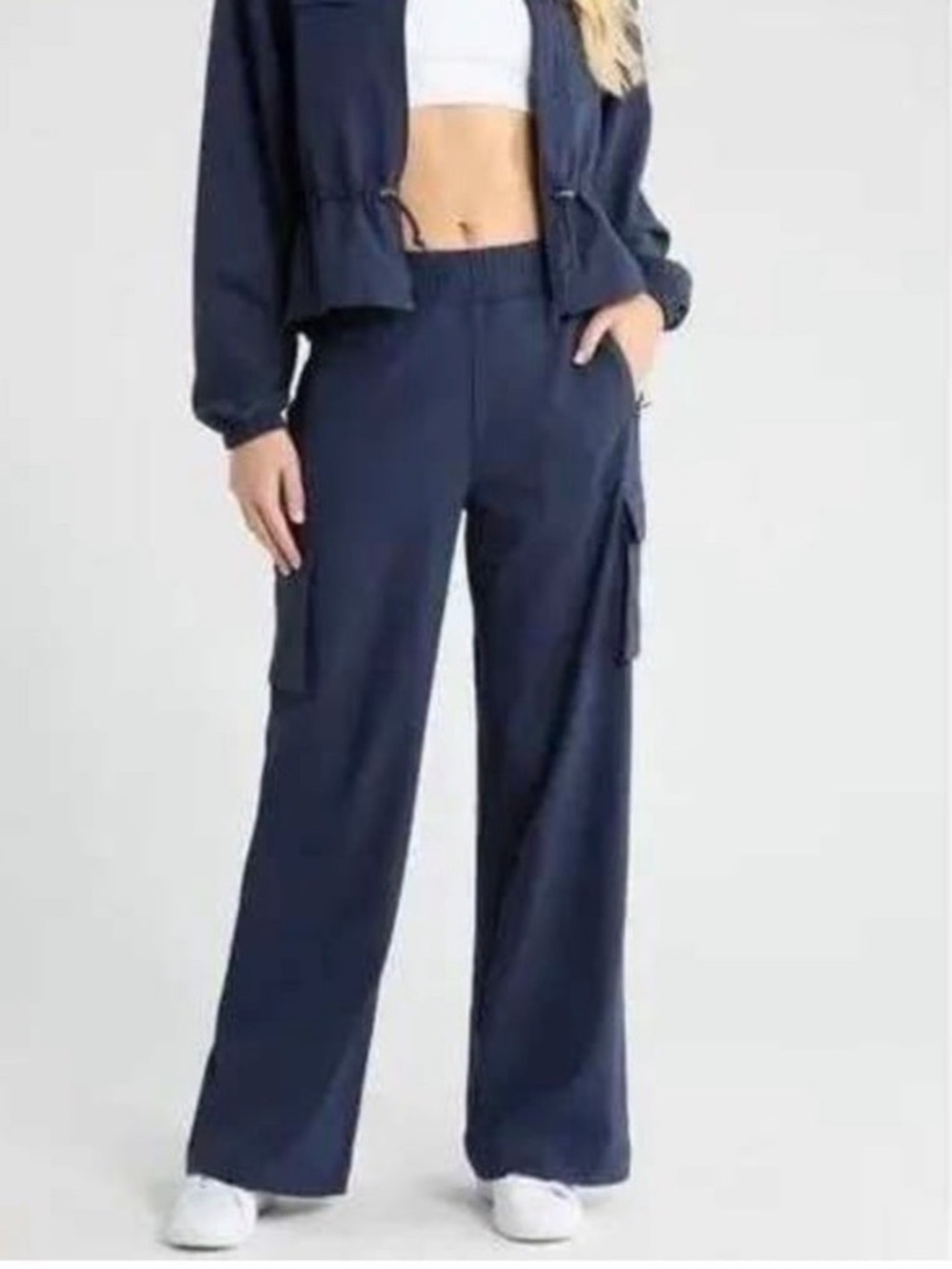 New beyond yoga S - M Navy Cargo Pants - Relaxed Fit